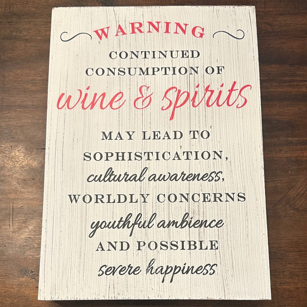 Decorative Wine & Spirits Sign